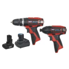 Sealey SV12 Series 2 x 12V Cordless Power Tool Combo Kit 12V One Battery Platform Workplace Stuff UK Sealey SV12 Series 2 x 12V Cordless Power Tool Combo Kit 12V One Battery Platform Workplace Stuff UK