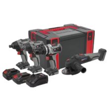 Sealey Brushless Tool Combo 4 x 20V – 2 Batteries Cordless Workplace Stuff UK Sealey Brushless Tool Combo 4 x 20V – 2 Batteries Cordless Workplace Stuff UK