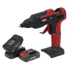 Sealey Cordless Glue Gun Kit 20V – 2 Batteries 20V One Battery Platform Workplace Stuff UK Sealey Cordless Glue Gun Kit 20V – 2 Batteries 20V One Battery Platform Workplace Stuff UK