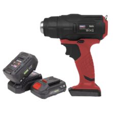 Sealey Cordless Hot Air Gun Kit 20V – 2 Batteries 20V One Battery Platform Workplace Stuff UK Sealey Cordless Hot Air Gun Kit 20V – 2 Batteries 20V One Battery Platform Workplace Stuff UK