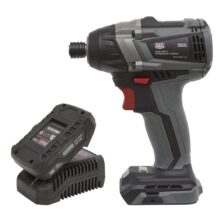 Sealey Brushless Impact Driver Kit 1/4″ Hex 20V 2Ah 20V One Battery Platform Workplace Stuff UK Sealey Brushless Impact Driver Kit 1/4″ Hex 20V 2Ah 20V One Battery Platform Workplace Stuff UK