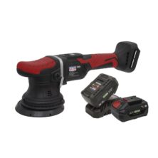 Sealey Cordless Orbital Polisher Kit 20V Ø125mm – 2 Batteries 20V One Battery Platform Workplace Stuff UK Sealey Cordless Orbital Polisher Kit 20V Ø125mm – 2 Batteries 20V One Battery Platform Workplace Stuff UK