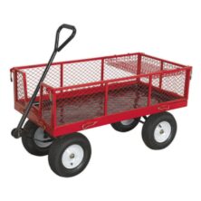 Sealey Platform Truck with Sides Pneumatic Tyres 450kg Capacity Platform Trucks Workplace Stuff UK Sealey Platform Truck with Sides Pneumatic Tyres 450kg Capacity Platform Trucks Workplace Stuff UK