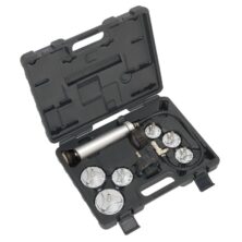 Sealey Cooling System Pressure Test Kit 7pc – Commercial Coolant Pressure Test Kits Workplace Stuff UK Sealey Cooling System Pressure Test Kit 7pc – Commercial Coolant Pressure Test Kits Workplace Stuff UK