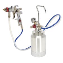 Sealey HVLP Pressure Pot System with Spray Gun & Hoses 1.7mm Set-Up Pressure Pot Spray Guns Workplace Stuff UK Sealey HVLP Pressure Pot System with Spray Gun & Hoses 1.7mm Set-Up Pressure Pot Spray Guns Workplace Stuff UK