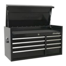 Sealey Topchest 8 Drawer 1040mm Heavy-Duty Black Premier Workplace Stuff UK Sealey Topchest 8 Drawer 1040mm Heavy-Duty Black Premier Workplace Stuff UK