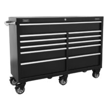 Sealey Rollcab 11 Drawer 1430mm Heavy-Duty Black Premier Workplace Stuff UK Sealey Rollcab 11 Drawer 1430mm Heavy-Duty Black Premier Workplace Stuff UK