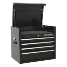 Sealey Topchest 4 Drawer 660mm Heavy-Duty Black Premier Workplace Stuff UK Sealey Topchest 4 Drawer 660mm Heavy-Duty Black Premier Workplace Stuff UK