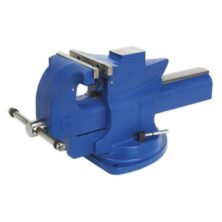 Sealey Vice 150mm Quick Action Swivel Base Cast Iron Bench Workplace Stuff UK Sealey Vice 150mm Quick Action Swivel Base Cast Iron Bench Workplace Stuff UK