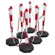 Sealey Red/White Post & Chain Kit 25m Miscellaneous Workplace Stuff UK Sealey Red/White Post & Chain Kit 25m Miscellaneous Workplace Stuff UK