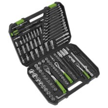Sealey Socket Set 219pc 1/4″, 3/8″ & 1/2″Sq Drive WallDrive® Metric Socket Sets Workplace Stuff UK Sealey Socket Set 219pc 1/4″, 3/8″ & 1/2″Sq Drive WallDrive® Metric Socket Sets Workplace Stuff UK