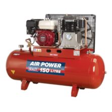 Sealey Air Compressor 150L Belt Drive Petrol Engine 6.5hp Engine Workplace Stuff UK Sealey Air Compressor 150L Belt Drive Petrol Engine 6.5hp Engine Workplace Stuff UK