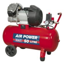 Sealey Air Compressor 50L V-Twin Direct Drive 3hp Oiled Workplace Stuff UK Sealey Air Compressor 50L V-Twin Direct Drive 3hp Oiled Workplace Stuff UK