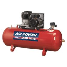 Sealey Air Compressor 200L Belt Drive 3hp with Cast Cylinders 230V-1ph Workplace Stuff UK Sealey Air Compressor 200L Belt Drive 3hp with Cast Cylinders 230V-1ph Workplace Stuff UK