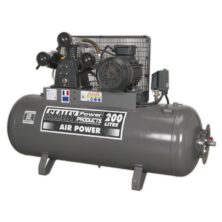 Sealey Air Compressor 200L Belt Drive 5.5hp 3ph 415V-3ph Workplace Stuff UK Sealey Air Compressor 200L Belt Drive 5.5hp 3ph 415V-3ph Workplace Stuff UK
