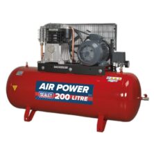 Sealey Air Compressor 200L Belt Drive 5.5hp 3ph 2-Stage with Cast Cylinders 415V-3ph Workplace Stuff UK Sealey Air Compressor 200L Belt Drive 5.5hp 3ph 2-Stage with Cast Cylinders 415V-3ph Workplace Stuff UK