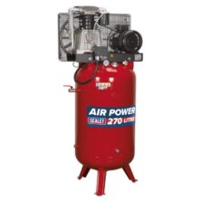 Sealey Air Compressor 270L Vertical Belt Drive 7.5hp 3ph 2-Stage with Cast Cylinders 415V-3ph Workplace Stuff UK Sealey Air Compressor 270L Vertical Belt Drive 7.5hp 3ph 2-Stage with Cast Cylinders 415V-3ph Workplace Stuff UK