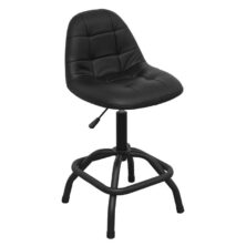 Sealey Workshop Stool Pneumatic with Adjustable Height Swivel Seat & Back Rest Creepers & Seats Workplace Stuff UK Sealey Workshop Stool Pneumatic with Adjustable Height Swivel Seat & Back Rest Creepers & Seats Workplace Stuff UK