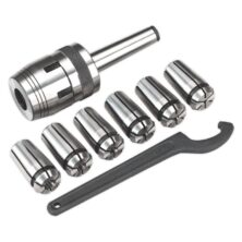 Sealey Mill Chuck Set MT2-M10 Ø3-10mm Accessories Workplace Stuff UK Sealey Mill Chuck Set MT2-M10 Ø3-10mm Accessories Workplace Stuff UK