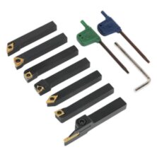 Sealey Indexable 8mm Lathe Turning Tool Set 7pc Accessories Workplace Stuff UK Sealey Indexable 8mm Lathe Turning Tool Set 7pc Accessories Workplace Stuff UK