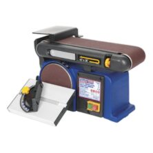Sealey Belt/Disc Sander 915 x 100mm/Ø150mm 370W/230V Belt/Disc Workplace Stuff UK Sealey Belt/Disc Sander 915 x 100mm/Ø150mm 370W/230V Belt/Disc Workplace Stuff UK