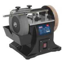 Sealey Sharpener Ø200mm with Honing Wheel Sharpening Stones Workplace Stuff UK Sealey Sharpener Ø200mm with Honing Wheel Sharpening Stones Workplace Stuff UK