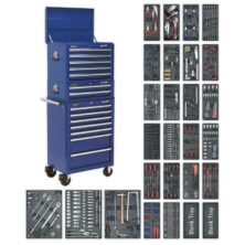 Sealey Tool Chest Combination 14 Drawer with Ball Bearing Slides – Blue & 1179pc Tool Kit Superline Pro Workplace Stuff UK Sealey Tool Chest Combination 14 Drawer with Ball Bearing Slides – Blue & 1179pc Tool Kit Superline Pro Workplace Stuff UK