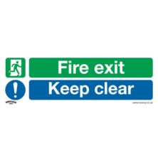 Sealey Safe Conditions Safety Sign – Fire Exit Keep Clear (Large) – Rigid Plastic – Pack of 10 Safety Signs Workplace Stuff UK Sealey Safe Conditions Safety Sign – Fire Exit Keep Clear (Large) – Rigid Plastic – Pack of 10 Safety Signs Workplace Stuff UK