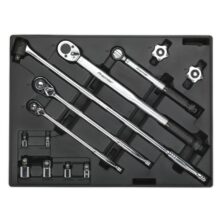 Sealey Tool Tray with Ratchet, Torque Wrench, Breaker Bar & Socket Adaptor Set 13pc Tool Trays Workplace Stuff UK Sealey Tool Tray with Ratchet, Torque Wrench, Breaker Bar & Socket Adaptor Set 13pc Tool Trays Workplace Stuff UK