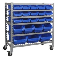 Sealey Mobile Bin Storage System 22 Bins Parts Storage Workplace Stuff UK Sealey Mobile Bin Storage System 22 Bins Parts Storage Workplace Stuff UK