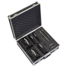 Sealey Diamond 5 Core Kit (Ø38, 52 ,65, 117, 127mm Cores with Adaptors) Sets Workplace Stuff UK Sealey Diamond 5 Core Kit (Ø38, 52 ,65, 117, 127mm Cores with Adaptors) Sets Workplace Stuff UK