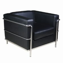 Belmont Cubed Leather Faced Reception Chair Leather Reception Seating Workplace Stuff UK