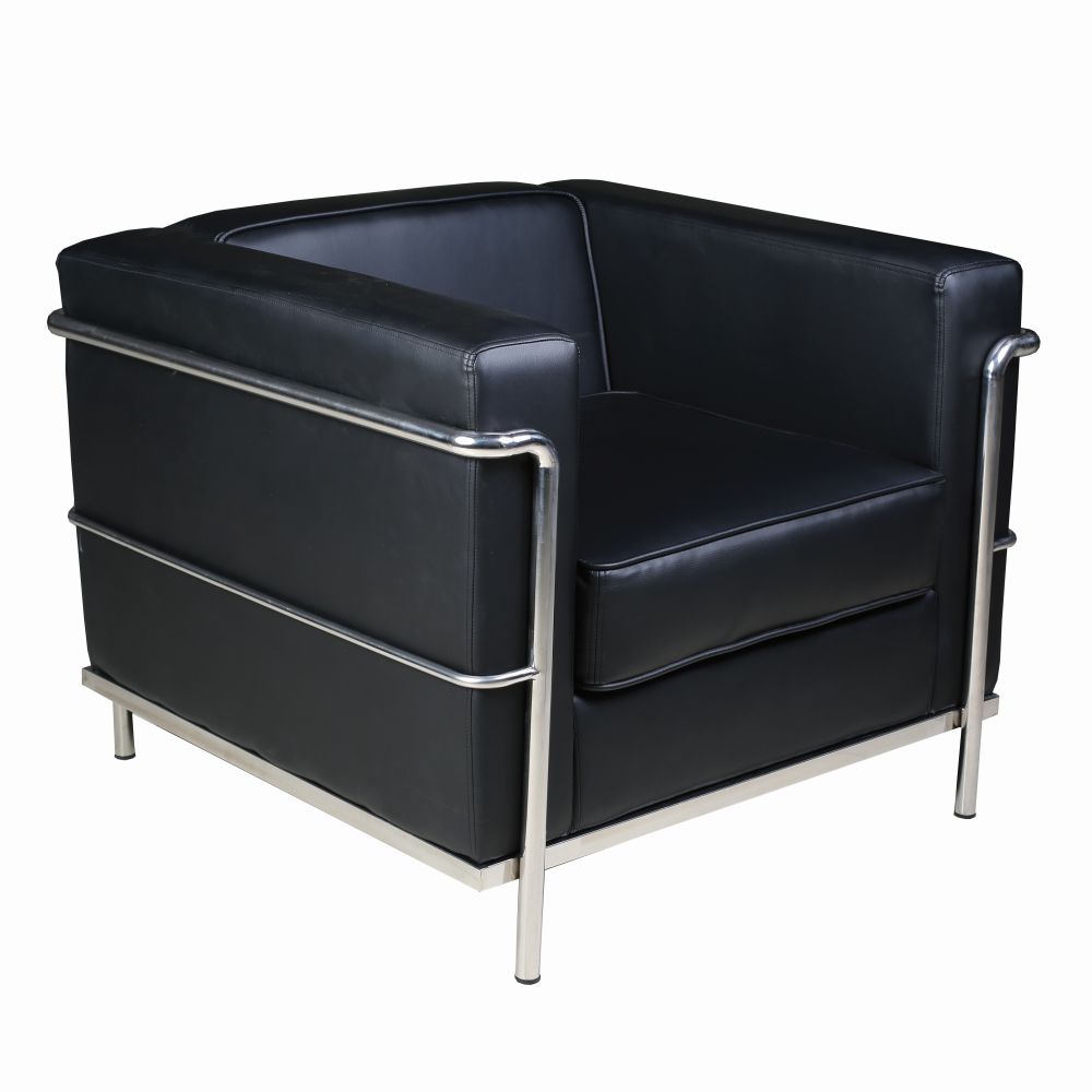 Belmont Cubed Leather Faced Reception Chair Belmont Cubed Leather Faced Reception Chair Workplace Stuff UK