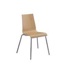 Fundamental Dining Stackable Chair with Chrome Frame Workplace Stuff UK
