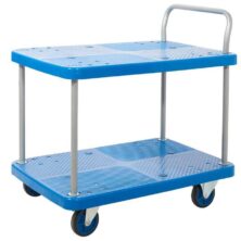 Proplaz Blue Two Tier Trolley Trolleys Workplace Stuff UK Proplaz Blue Two Tier Trolley Trolleys Workplace Stuff UK