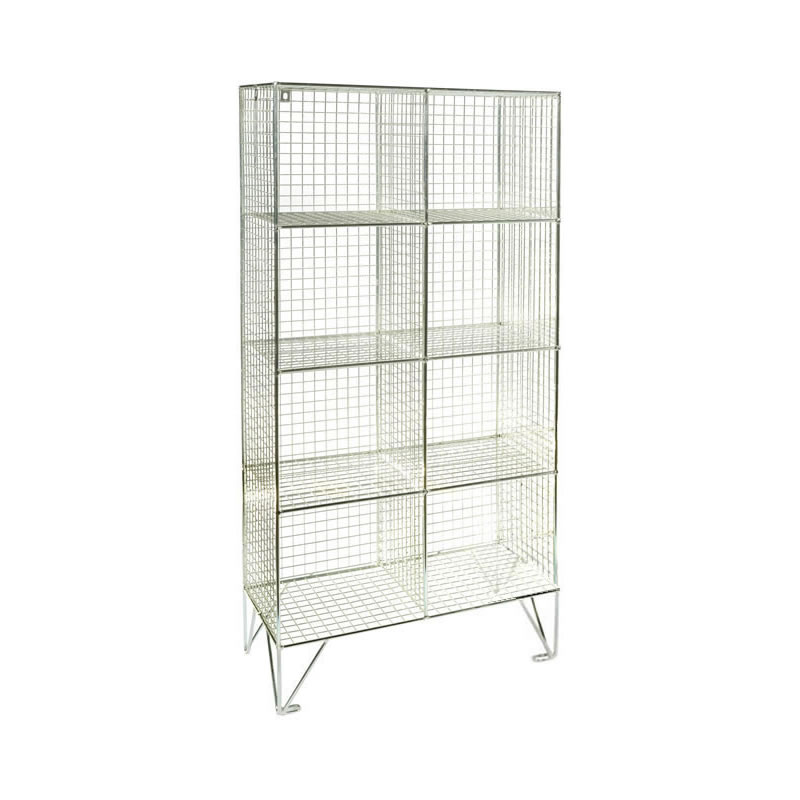 Wire-mesh-compartment-locker-8-Compartment-No-Doors