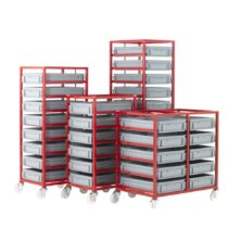 Red Mobile Tray Racks – Inc PC005 Euro Container Boxes Trolleys Workplace Stuff UK Red Mobile Tray Racks – Inc PC005 Euro Container Boxes Trolleys Workplace Stuff UK