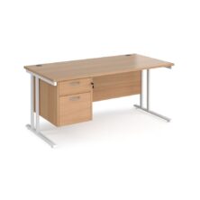 Maestro 25 Straight Desk with 2 Drawer Fixed Pedestal Office Desks Workplace Stuff UK Maestro 25 Straight Desk with 2 Drawer Fixed Pedestal Office Desks Workplace Stuff UK