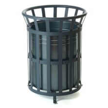 Outdoor Open Top Steel Waste Bin Outdoor Open Top Steel Waste Bin Workplace Stuff UK