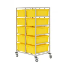 Euro Container Trolley for 10 x L600 x W400 x H220 Trays Trolleys Workplace Stuff UK Euro Container Trolley for 10 x L600 x W400 x H220 Trays Trolleys Workplace Stuff UK