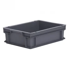 11 Litre Euro Stacking Box – Food Approved – L400 x W300 x H120 Attached Lid & Euro Containers Workplace Stuff UK