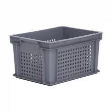 19.8 Litre Euro Stacking Box with Perforated Sides – Food Approved – L400 x W300 x H220 Attached Lid & Euro Containers Workplace Stuff UK 19.8 Litre Euro Stacking Box with Perforated Sides – Food Approved – L400 x W300 x H220 Attached Lid & Euro Containers Workplace Stuff UK