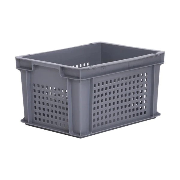 19.8 Litre Euro Stacking Box with Perforated Sides - Food Approved - L400 x W300 x H220 19.8 Litre Euro Stacking Box with Perforated Sides - Food Approved - L400 x W300 x H220 Workplace Stuff UK