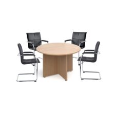 Bundle Deal 4 x Essen Visitors Chairs with RT12 Meeting Table Office Desks Workplace Stuff UK Bundle Deal 4 x Essen Visitors Chairs with RT12 Meeting Table Office Desks Workplace Stuff UK