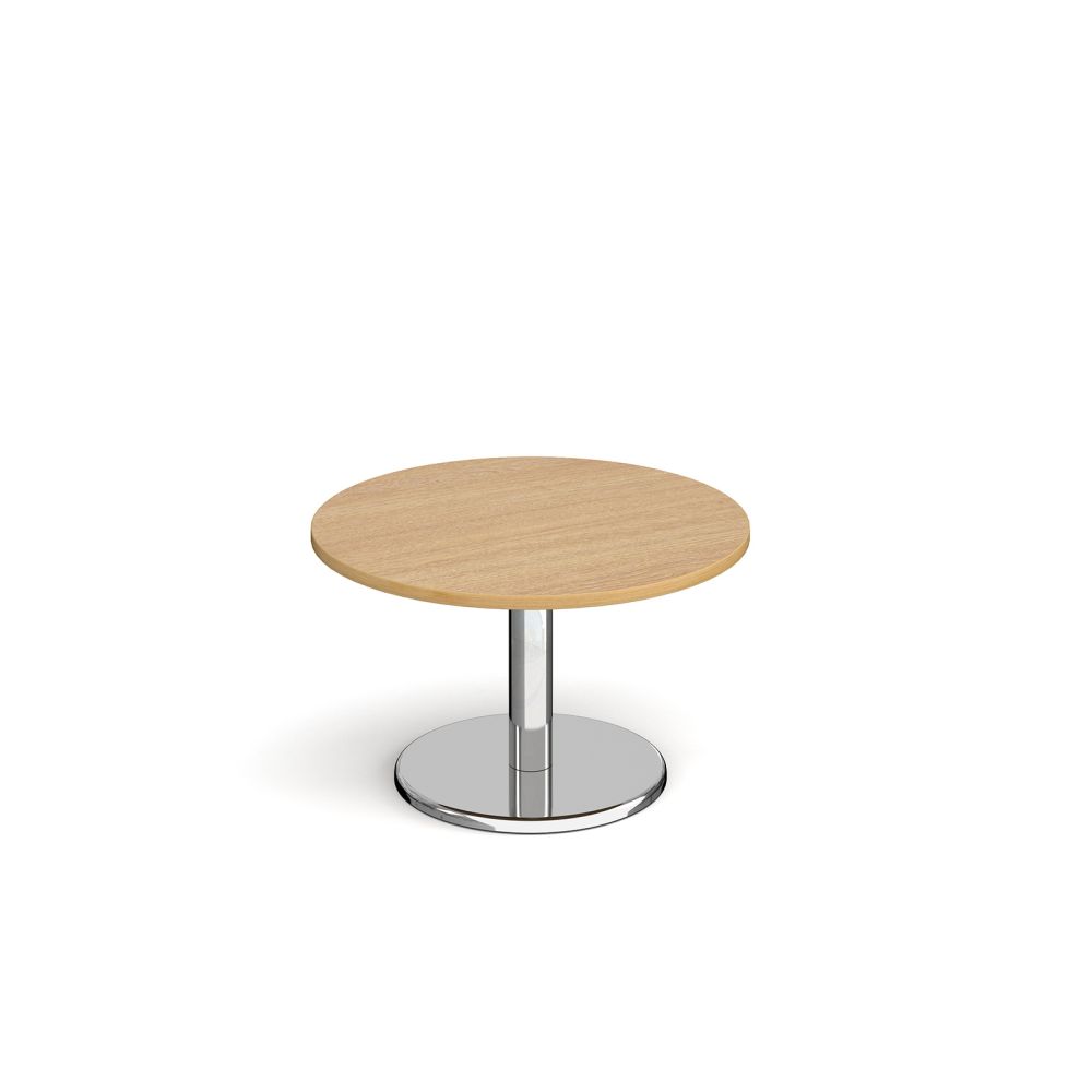 Pisa Circular Coffee Table with Round Chrome Base 800mm Workplace Stuff UK