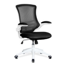 Luna White Medium Back Mesh Chair with Folding Arms Mesh Back Office Chairs Workplace Stuff UK Luna White Medium Back Mesh Chair with Folding Arms Mesh Back Office Chairs Workplace Stuff UK