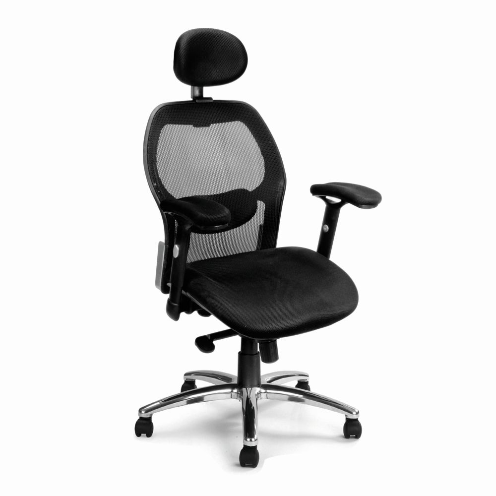 Hermes High Back Mesh Synchronous Executive Armchair with Adjustable Lumbar Support, Arms, Headrest and Chrome Base Hermes High Back Mesh Synchronous Executive Armchair with Adjustable Lumbar Support, Arms, Headrest and Chrome Base Workplace Stuff UK