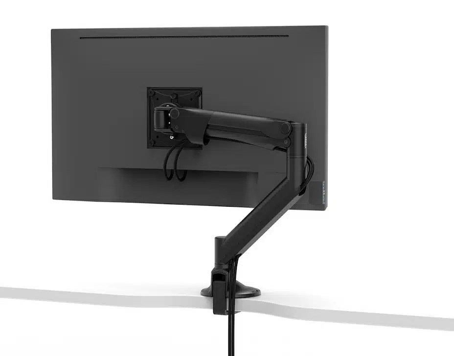 Levo-Monitor-Arm-with-mounted-screen-shown-from-behind-GMA921