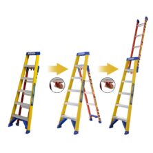 Werner LEANSAFE X3 Fibreglass Multi-Purpose Ladder EN131 Extension Ladders Workplace Stuff UK Werner LEANSAFE X3 Fibreglass Multi-Purpose Ladder EN131 Extension Ladders Workplace Stuff UK