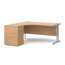 Ergo Desk with 3 Drawer Pedestal Office Desks Workplace Stuff UK Ergo Desk with 3 Drawer Pedestal Office Desks Workplace Stuff UK
